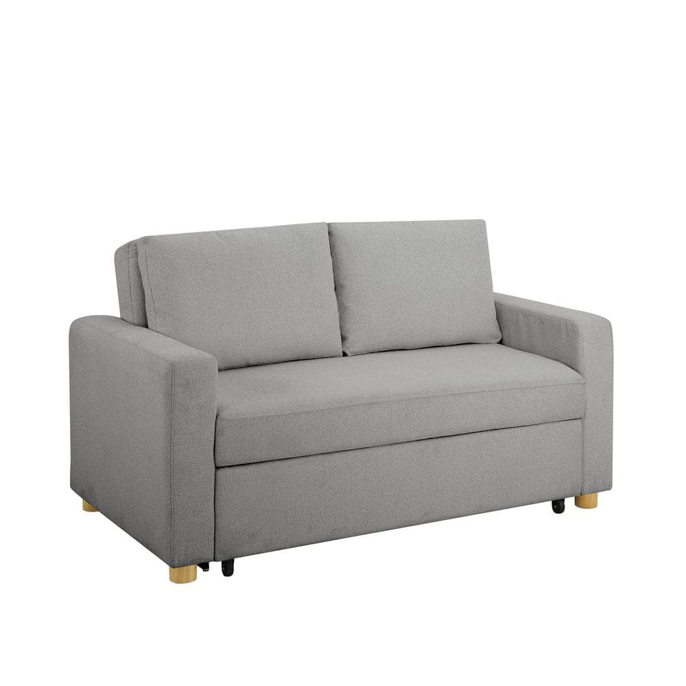 Gray Fabric Lawson Sleeper Sofa with Removable Cushions