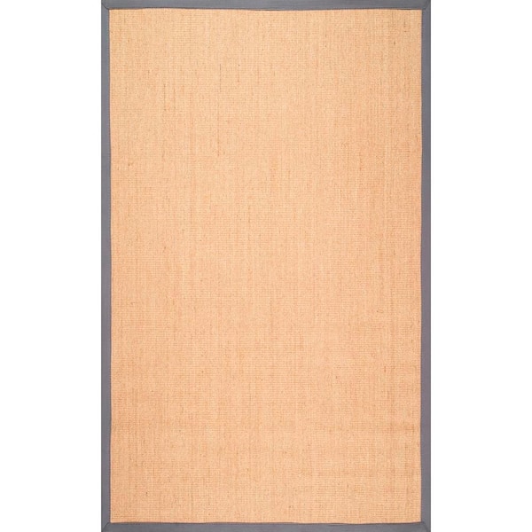 nuLOOM Orsay Machine Woven Jute Light Gray 4 ft. x 6 ft. Area Rug