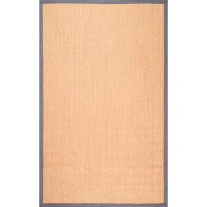 nuLOOM Orsay Machine Woven Jute Light Gray 4 ft. x 6 ft. Area Rug ...