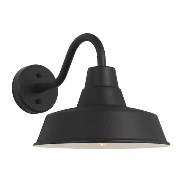 Generation Lighting Barn Light Medium StoneStrong Textured Black Modern ...