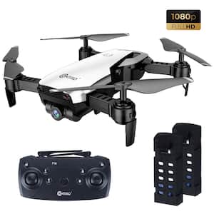 FPV Drone with Camera 1080P HD RC Quadcopter 6 Axis Gyro, Optical Flow, Headless Mode 2.4G Drone, Batteries Includes
