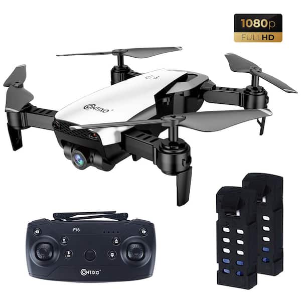 Drone X Pro AIR 4K Ultra HD Dual Camera FPV WiFi Quadcopter Live Video Follow Me Mode Gesture Control 2 Batteries Included White