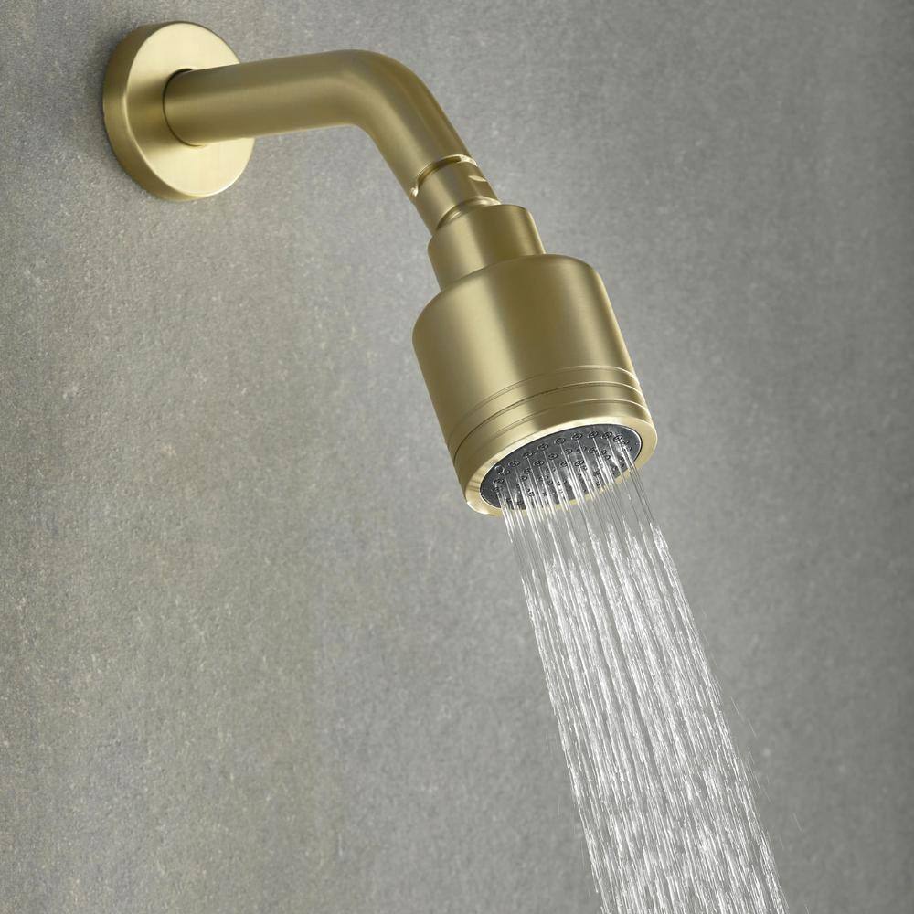 Brushed Gold Wall Mounted Rain Shower Faucet Set