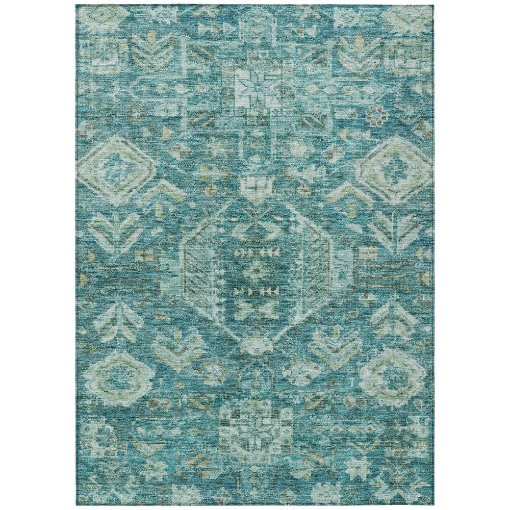 Chantille Machine Washable Indoor/Outdoor Abstract ACN2356 Turquoise 9 ft. x 12 ft. Area Rug price history on PriceWatchPro