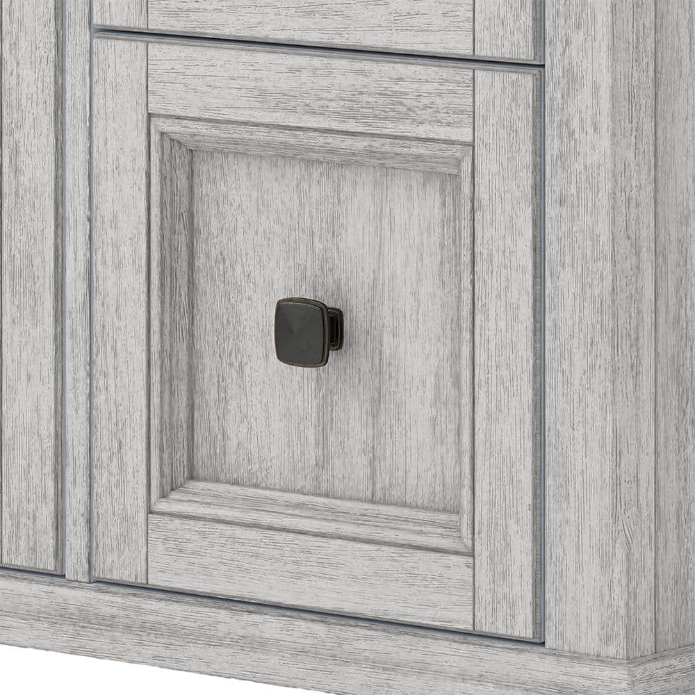 Ellery 60" Vintage Grey Double Freestanding Vanity with Oil-Rubbed Bronze Hardware