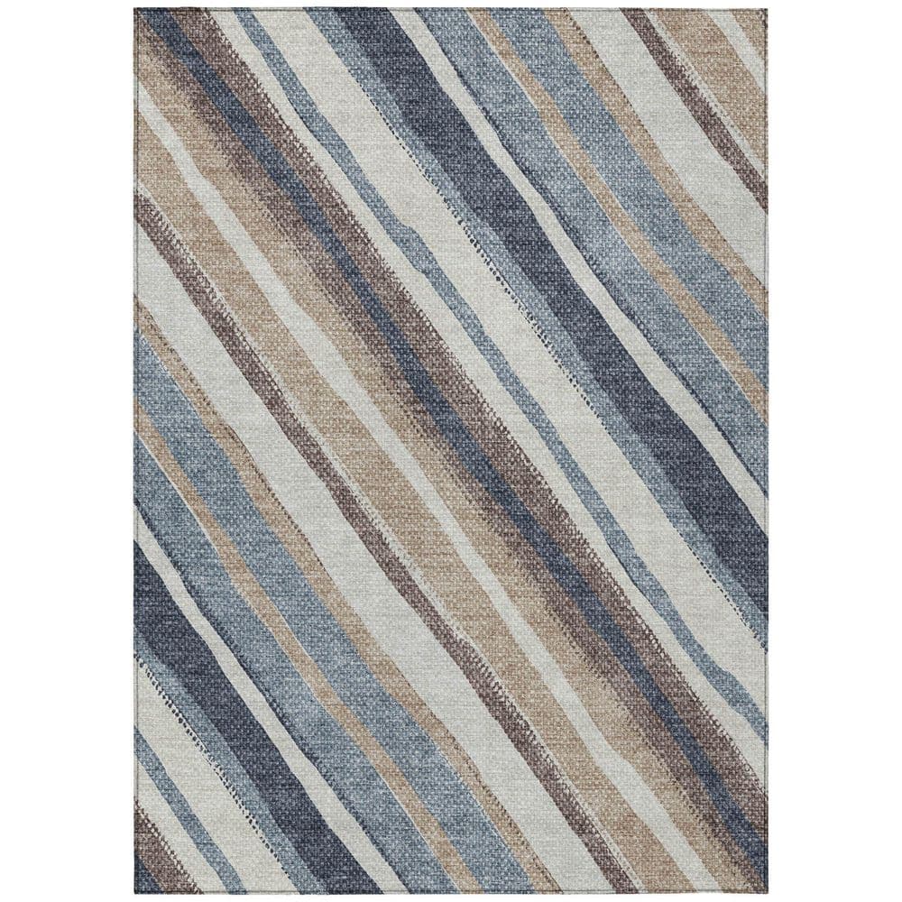 Chantille Machine Washable Indoor/Outdoor Abstract ACN2282 Denim 2 ft. 6 in. x 3 ft. 10 in. Area Rug price history on PriceWatchPro