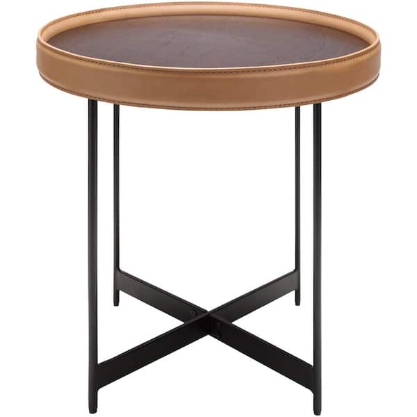 Livabliss Ashely 24 in. Brown/Black Rectangle Wood Coffee Table