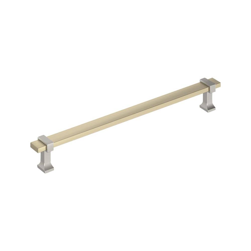 Overton 12 in. (305mm) Center-to-Center Golden Champagne/Satin Nickel Bar Appliance Cabinet Pull price history on PriceWatchPro