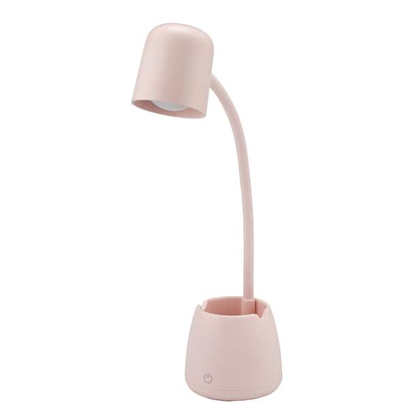 Bostitch 16 in. Dimmable Lamp with Storage Cup, 3 Brightness Levels, Touch Sensitive Dimmer, Pink
