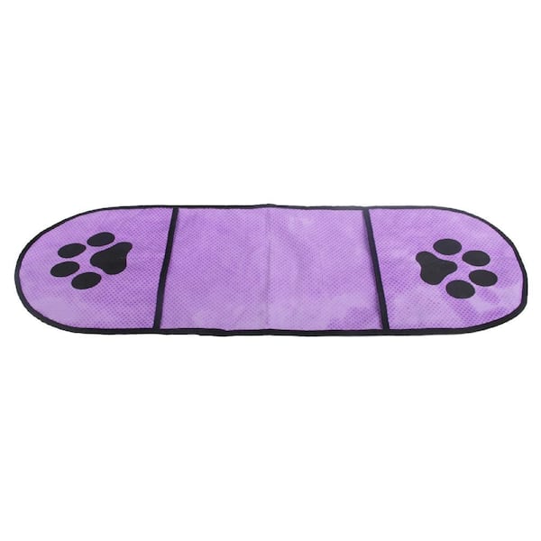Dry-Aid Hand Inserted Bathing and Grooming Quick-Drying Microfiber Pet Towel Purple
