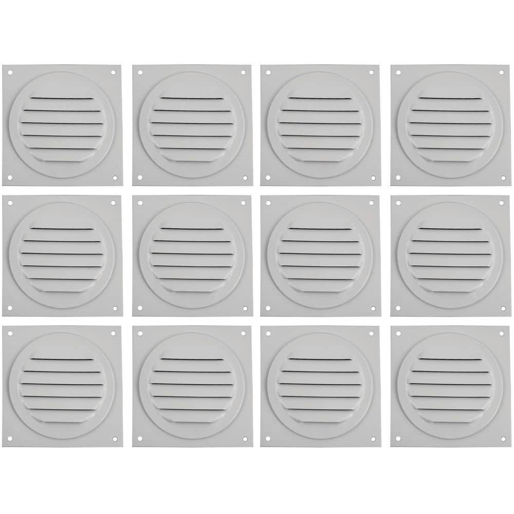 3 in. Aluminum Round Soffit Vent in White (12-Pack)