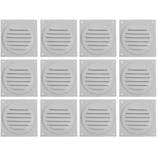 Active Ventilation 3 in. Aluminum Round Soffit Vent in White (12-Pack)