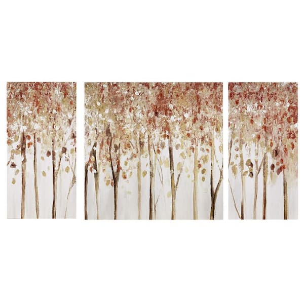 Miscool Anky 3-Piece Unframed Art Print 27 in. x 27 in. Triptych Textured Canvas Wall Art Set