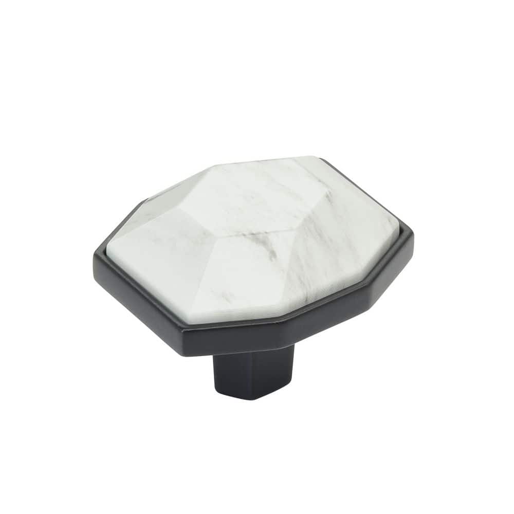 Carrione 1-5/8 in. (41mm) Length Marble White/Black Bronze Modern Geometric Cabinet Knob price history on PriceWatchPro