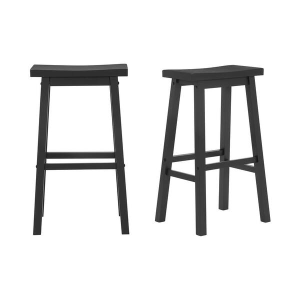 black wood backless counter stools