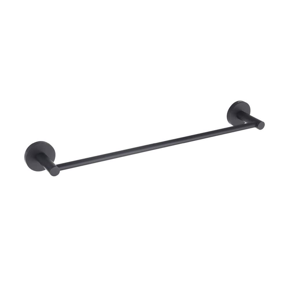 Bathroom Accessories 17.68 in. Wall Mounted Towel Bar in Matte Black price history on PriceWatchPro