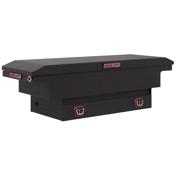 Weather Guard 62.5 in. Matte Black Aluminum Compact Low Profile Crossover Truck Tool Box