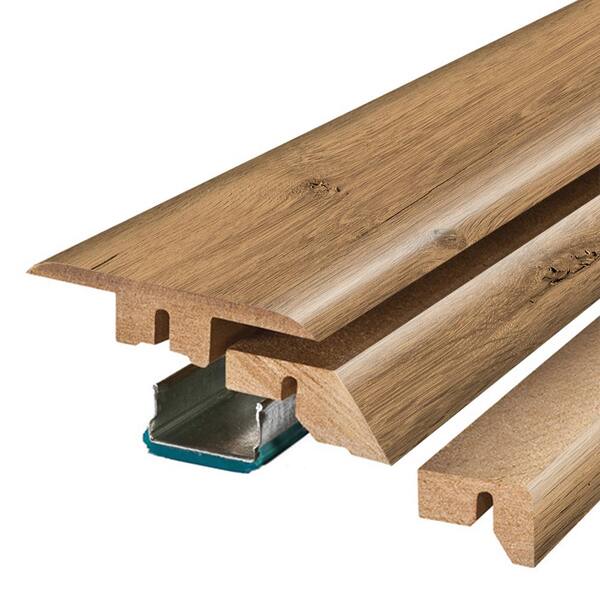 Pergo Riverbend Oak 3/4 in. Thick x 2-1/8 in. Wide x 78-3/4 in. Length Laminate 4-in-1 Molding