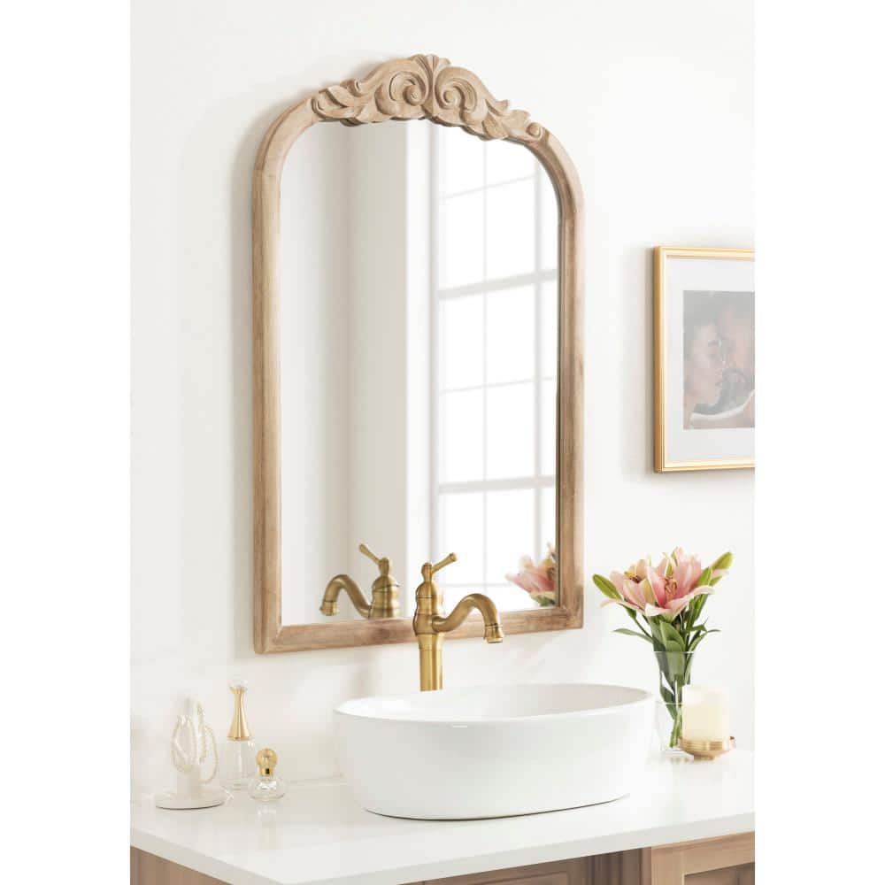 Arendahl Natural Wood 24"x36" Arch Vanity Mirror