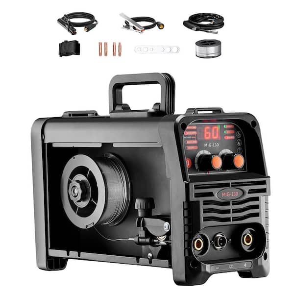 MIG Welder, 130A Flux Core Welder, 3 in 1 Combo MMA/MIG/LIFT TIG Welder Machine, Portable MIG-130 Welding Machine, Volts