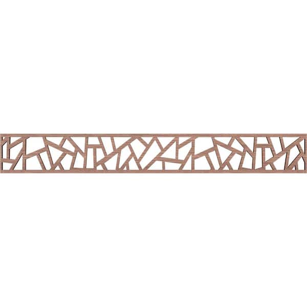 Ekena Millwork Harrisburg Fretwork 0.375 in. D x 46.5 in. W x 6 in. L Walnut Wood Panel Moulding