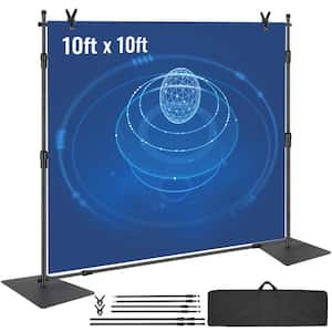 Backdrop Banner Stand 120 in. H x 120 in. D Adjustable Display Backdrop Banner Stand Protable for Photography, Party