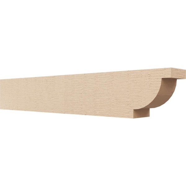 Ekena Millwork 4-in. x 6-in. x 36-in. Alpine Woodgrain, Primed Tan Timberthane Polyurethane Rafter Tail Brace