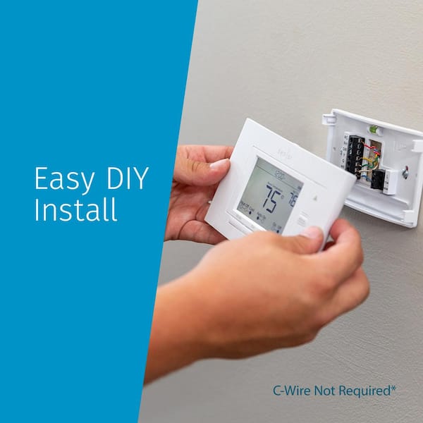 Smart Thermostat, Programmable Wi-Fi Thermostat Works with Alexa  White B08J4C8871 - The Home Depot