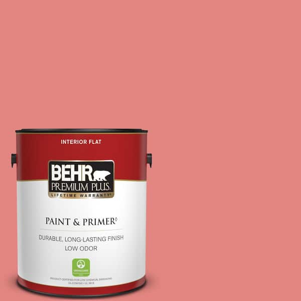 BEHR PREMIUM PLUS 1 gal. #160B-5 Candy Mix Flat Low Odor Interior Paint & Primer