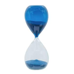 Contemporary Style Blue Hourglass Glass