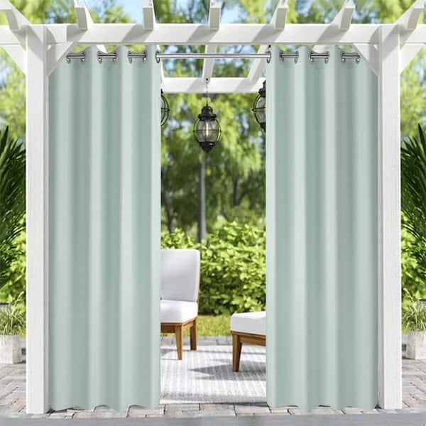 50 x 120 inch top and bottom with grommets Window Curtain Panel, Creamy-White