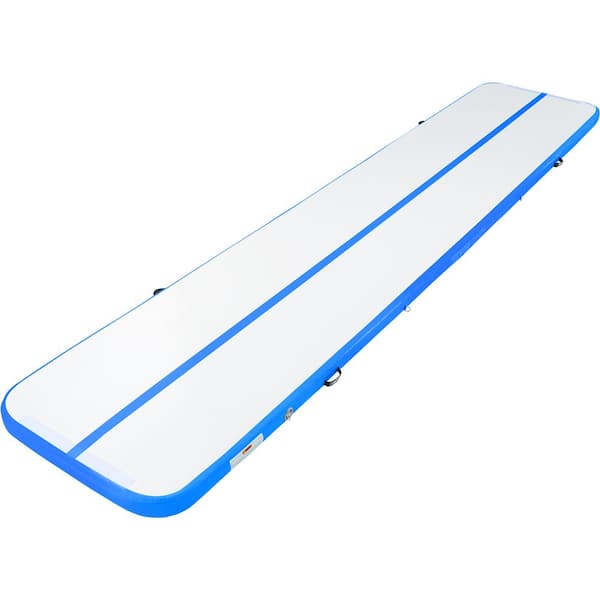 Gymnastics Air Mat 196.1 in. L x 39.8 in. x W 4 in. Thick 53.92 sq. ft. Inflatable Gymnastics Tumbling Mat Blue