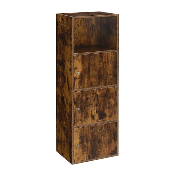 Convenience Concepts Xtra Storage Barnwood 3-Door Cabinet with Shelf