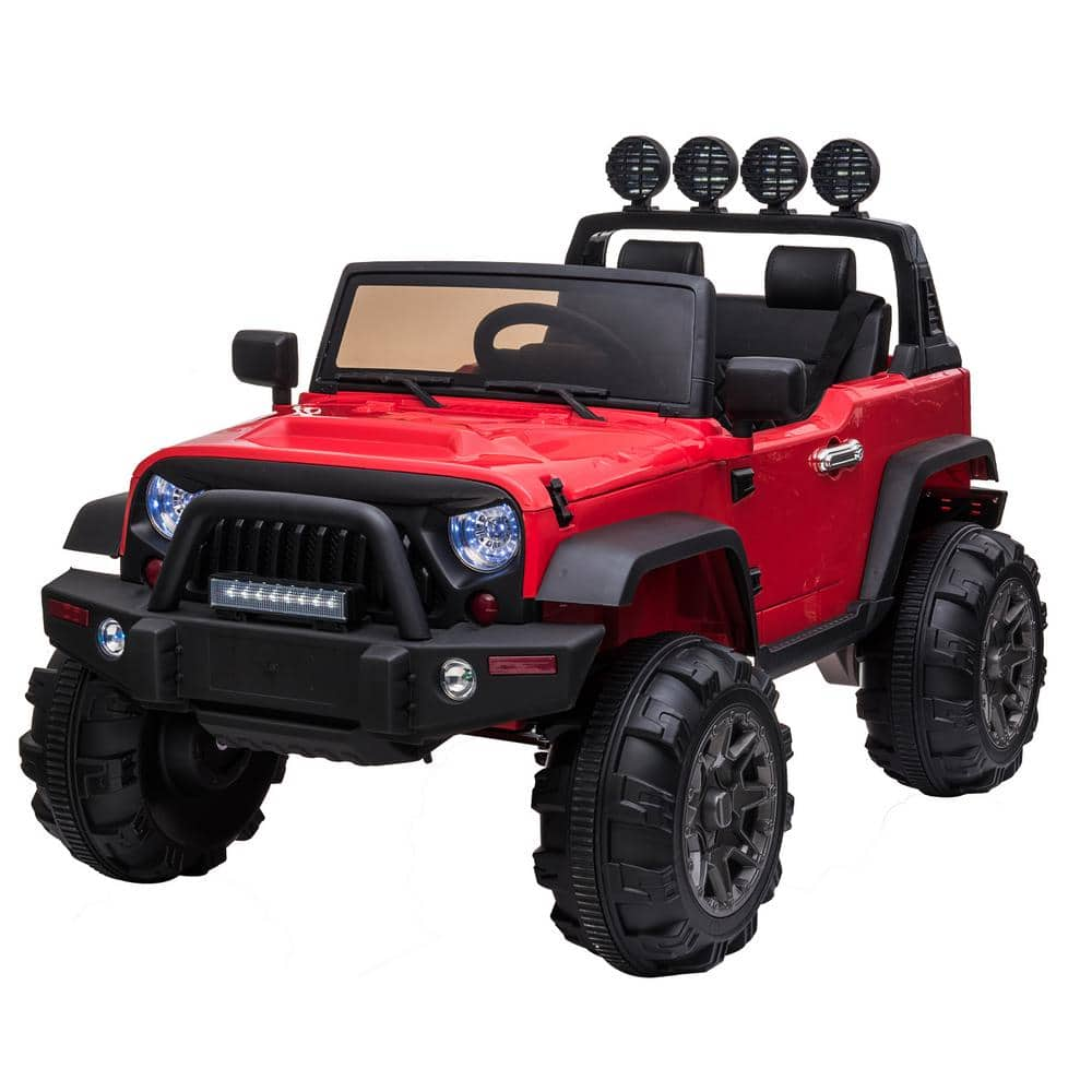 TOBBI 12-Volt Kids Ride On Truck Electric Car with Remote Control, Red ...