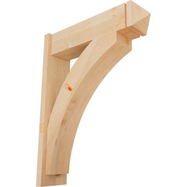 Ekena Millwork 8 in. x 36 in. x 28 in. Thorton Arts and Crafts Smooth Douglas Fir Outlooker