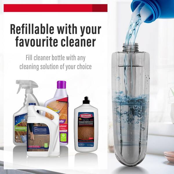 NVNOO 15.9 in. Floor Cleaning Wet Spray Mop with Bottle and