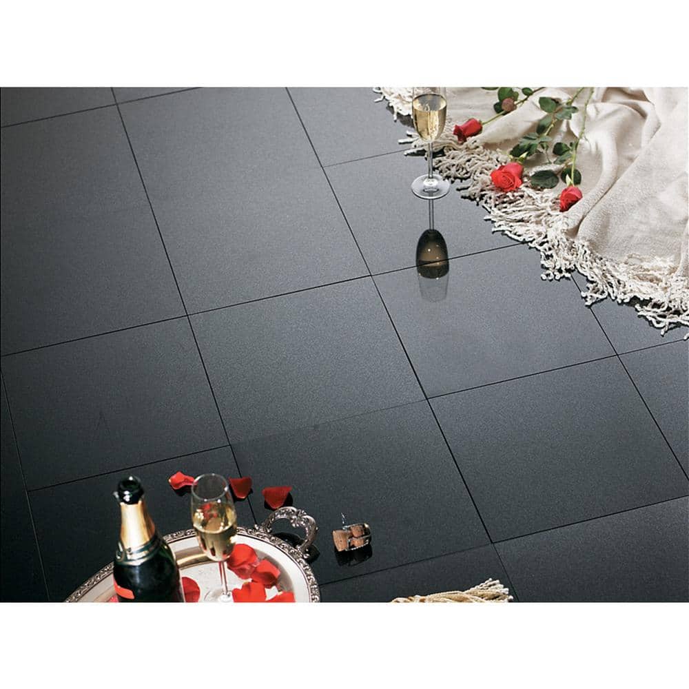 Absolute Black Polished Granite 12" x 12" Tile
