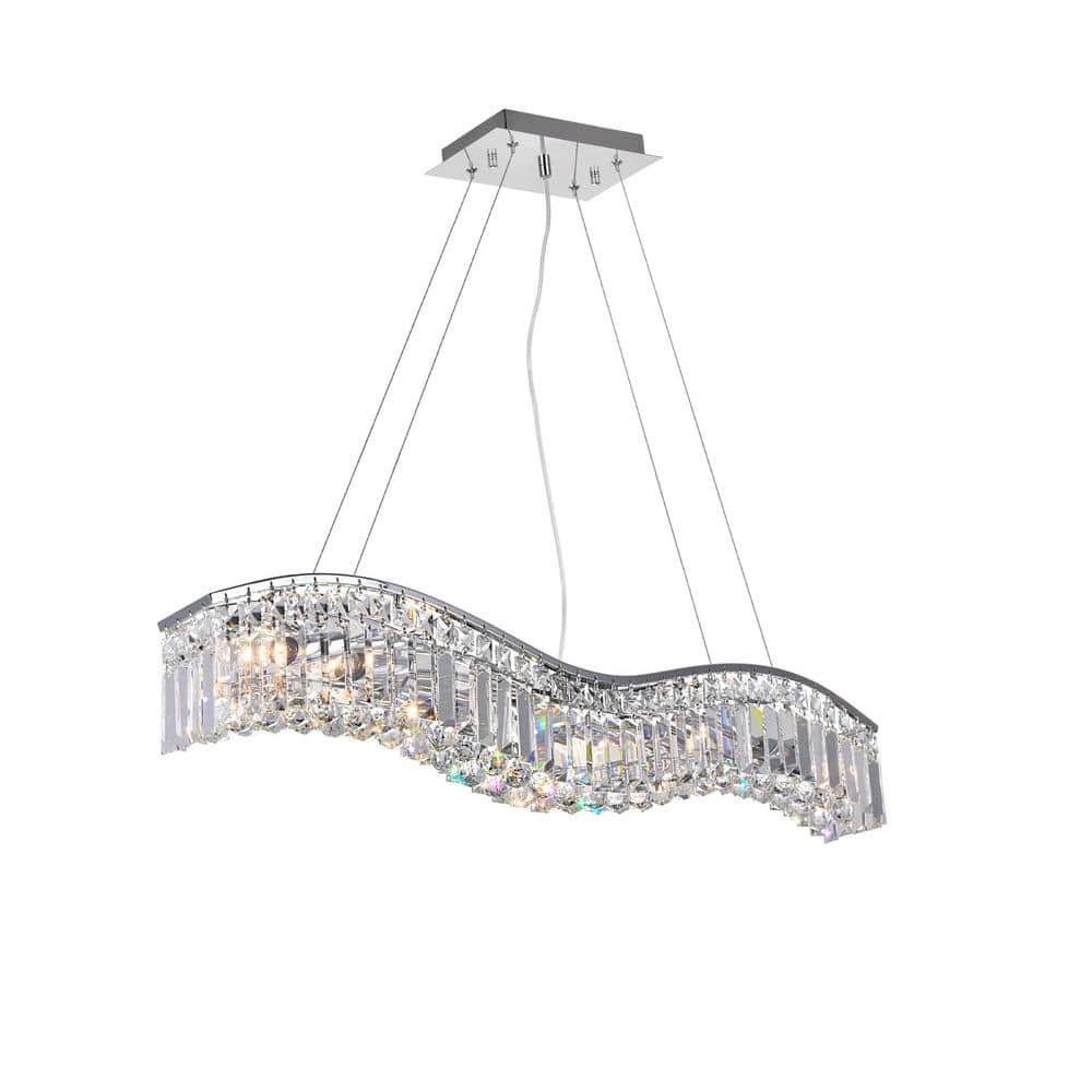Glamorous 5 Light Down Chandelier With Chrome Finish price history on PriceWatchPro