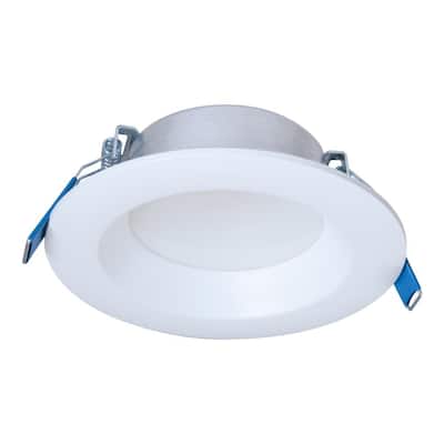 LT4 Series 4 in. Selectable CCT (3000K-5000K) Canless Integrated LED White Recessed Light Trim, Direct Mount, Dimmable