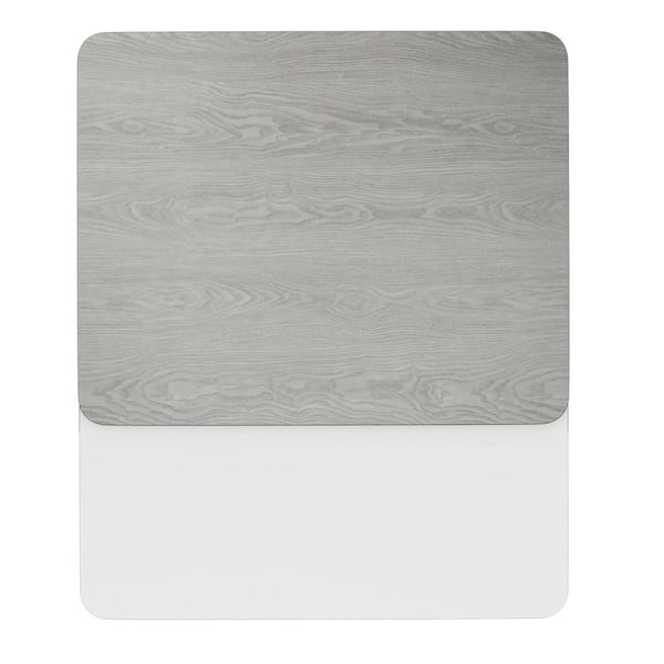 Carnegy Avenue Glenbrook 24 in. x 30 in. White/Gray Rectangle Table Top with Reversible Laminate Top