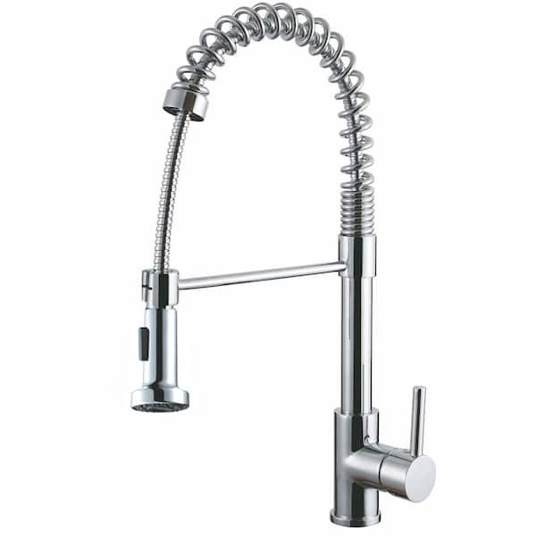 Unbranded Luxurious Single-Handle Pull-Out Sprayer Kitchen Faucet in Polished Chrome