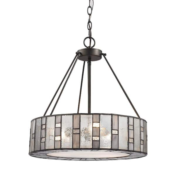 Ethan 3-Light Tiffany Bronze Chandelier