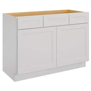 48-in W X 21-in D X 34.5-in H in Shaker Dove Plywood Ready to Assemble Floor Vanity Sink Base Kitchen Cabinet