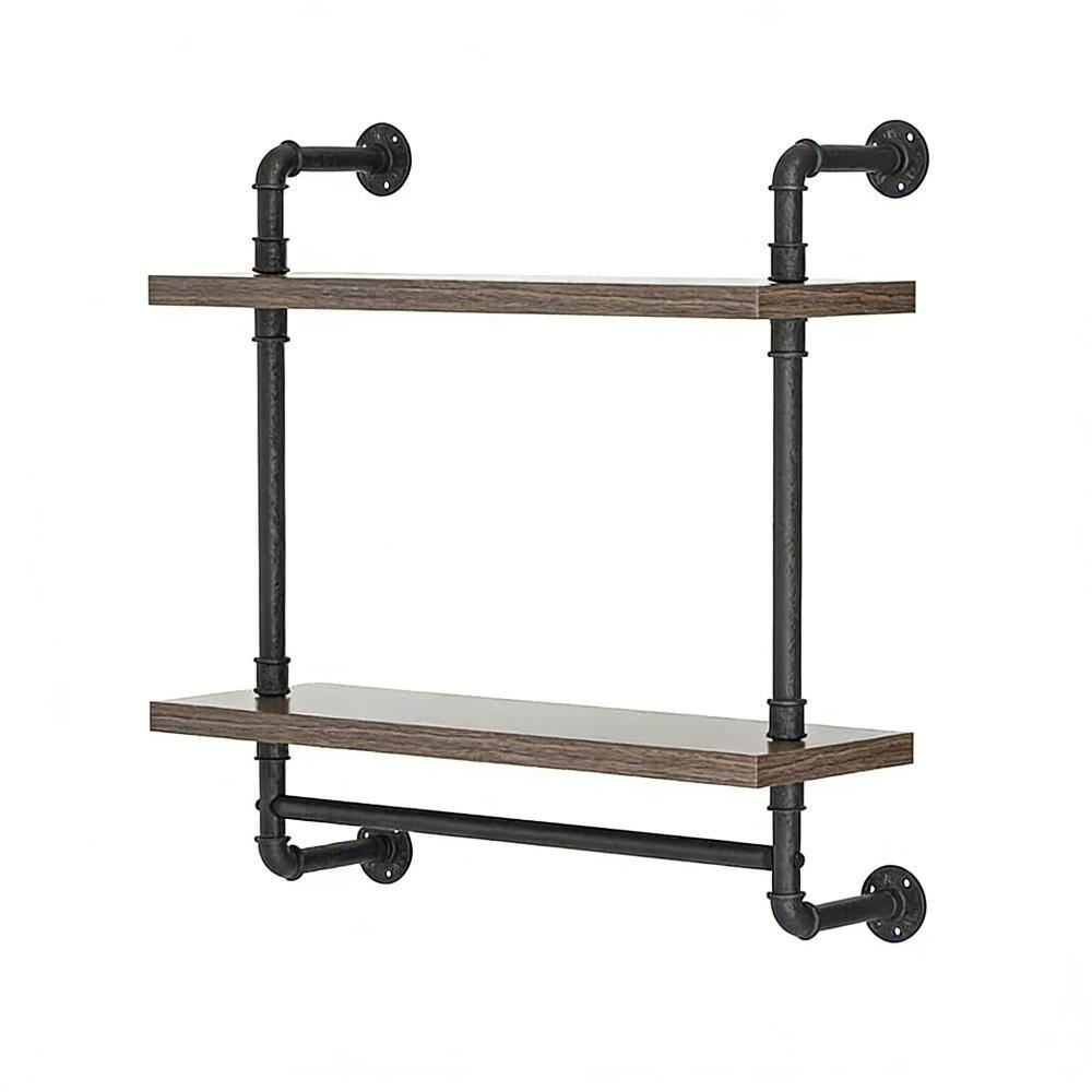 24 in. W x 7.8 in. D Gray Decorative Wall 2 Tier Floating Shelf price history on PriceWatchPro