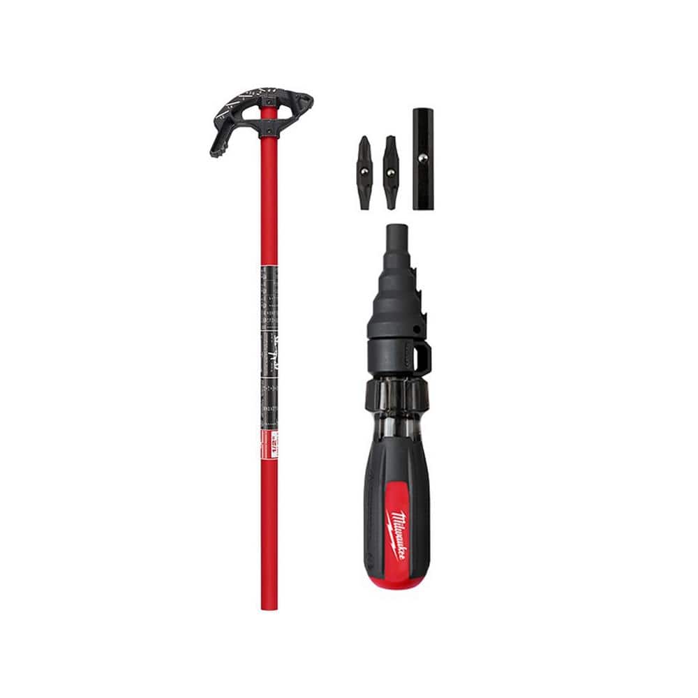 Milwaukee 1/2 in. EMT Iron Conduit Bender Head with Handle and 7-in-1  Conduit Reaming Multi-Bit Screwdriver 48-22-4080-48-22-2870 The Home Depot