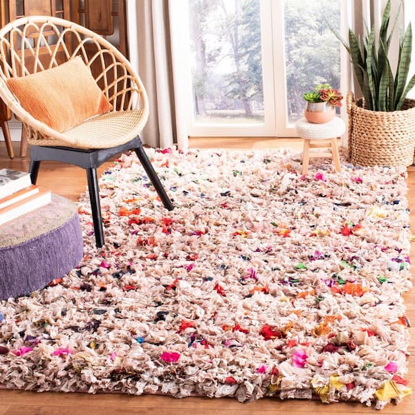 Rio Shag Blush Doormat 3 ft. x 5 ft. Solid Area Rug