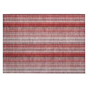 Chantille ACN543 Red 1 ft. 8 in. x 2 ft. 6 in. Machine Washable Indoor/Outdoor Geometric Area Rug