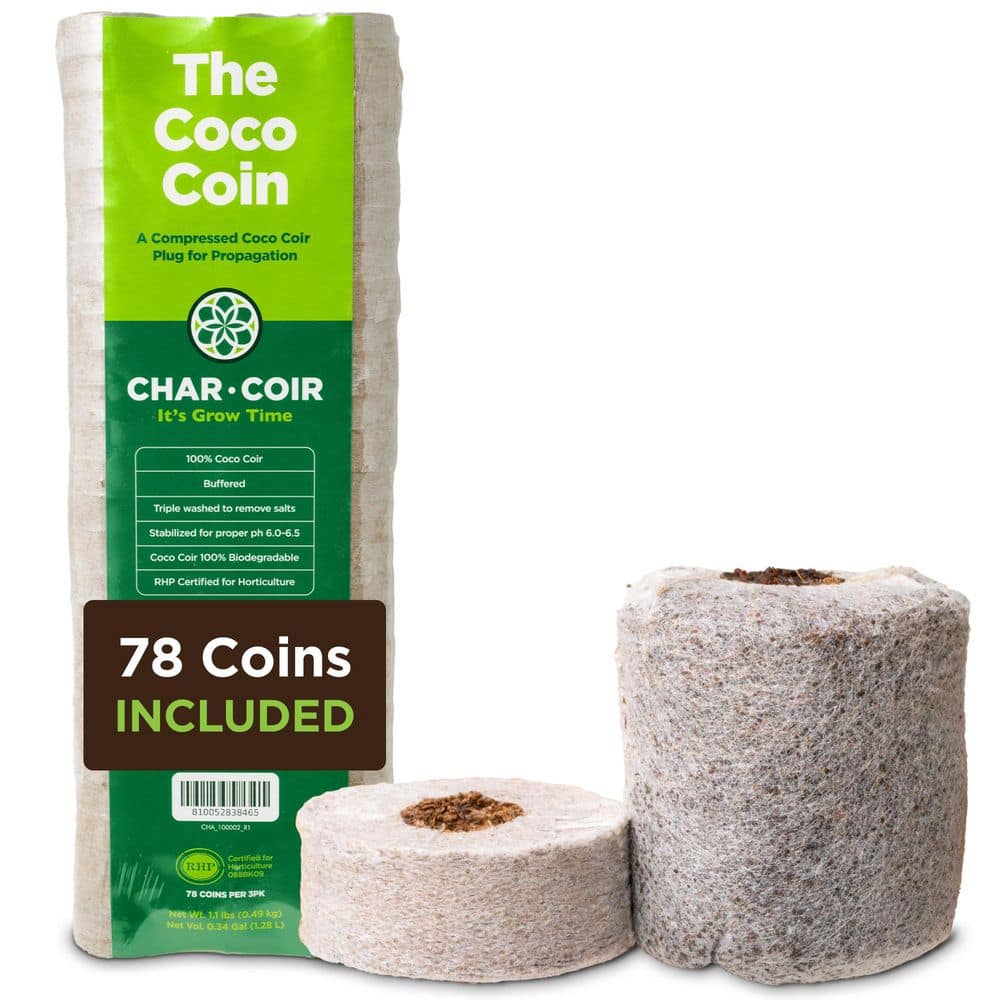coco CHAR COIR 78-Count Coco Coin Compressed 100% Coco Coir Propagation