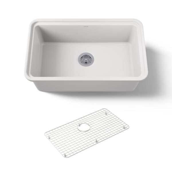 Audrine by Studio McGee 30 in. Undermount Single Bowl Fireclay Kitchen Sink In White