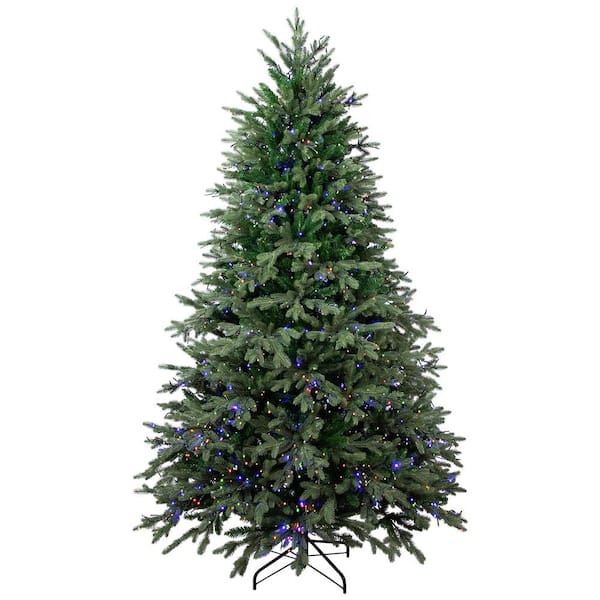 Real Touch Pre-Lit Grande Balsam Fir Artificial Christmas Tree-7.5' Dual Color LED